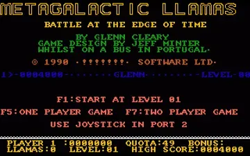 Metagalactic Llamas - Battle at the Edge of Time-Amiga